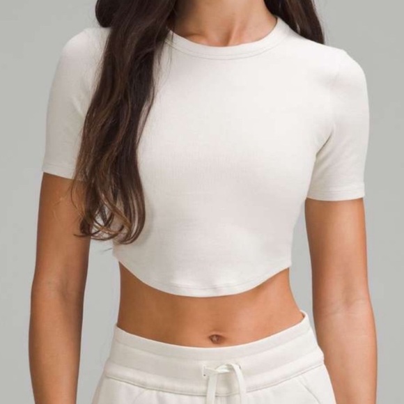 lululemon athletica Tops - Lululemon Athletica “HOLD TIGHT” Short Sleeve Ribbed Crop
